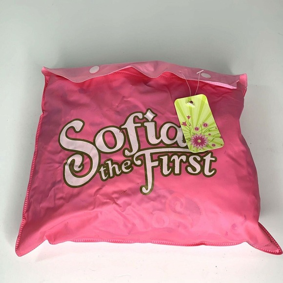 Sophia The First Girls Rain Slicker Jacket Packable Size Medium Pink PVC - Picture 9 of 12